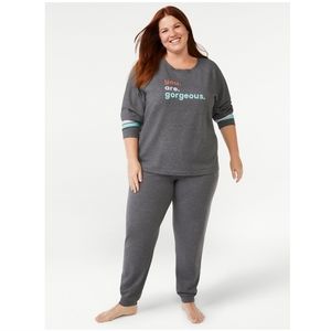 NWT Woman's French Terry 2 Piece Pajama Set